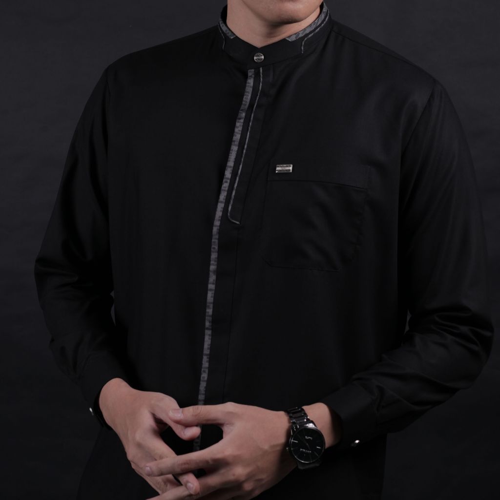 Qori Apparel Signature  Size - XL Baju Koko  Pria Lengan Panjang Manset