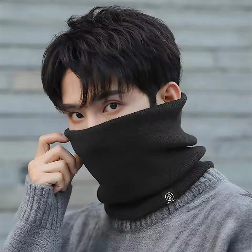 SYAL MOTOR FLEECE TEBAL 2 LAPIS ANTI ANGIN PENGHANGAT LEHER PRIA WANITA SYAL KOREA HANGAT UNTUK