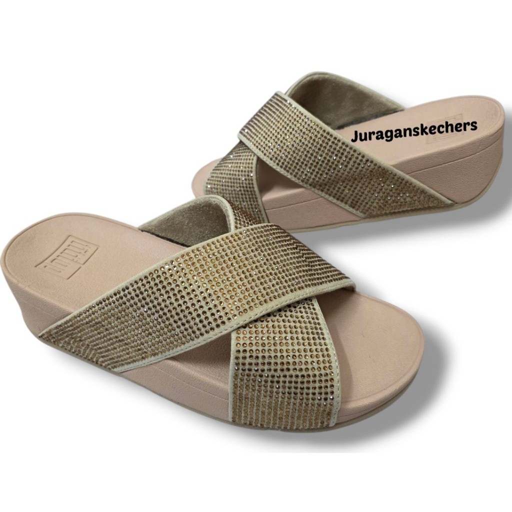 SANDAL FITFLOP CRYSTAL SLIDE/FITFLOP CRYSTAL SLIDE/FITFLOP SLIDE/SANDAL WANITA/SANDAL FITFLOP WANITA