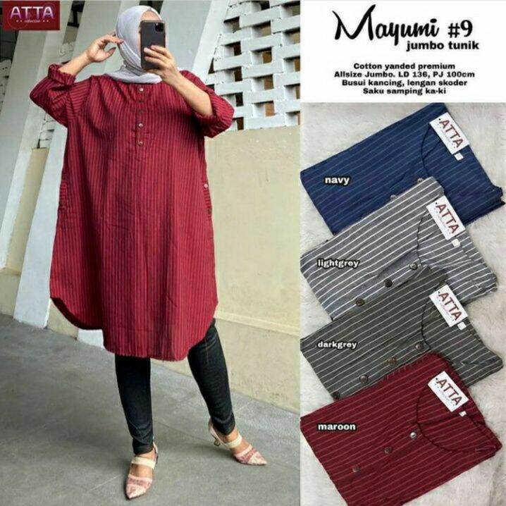 MAYUMI JUMBO TUNIK TERBARU LD 130  CM