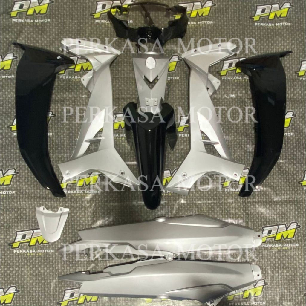 TERMURAH !! BISA COD | Full Set Body Halus Vega R New Warna Silver Hitam | Cover Body Vega R New Len