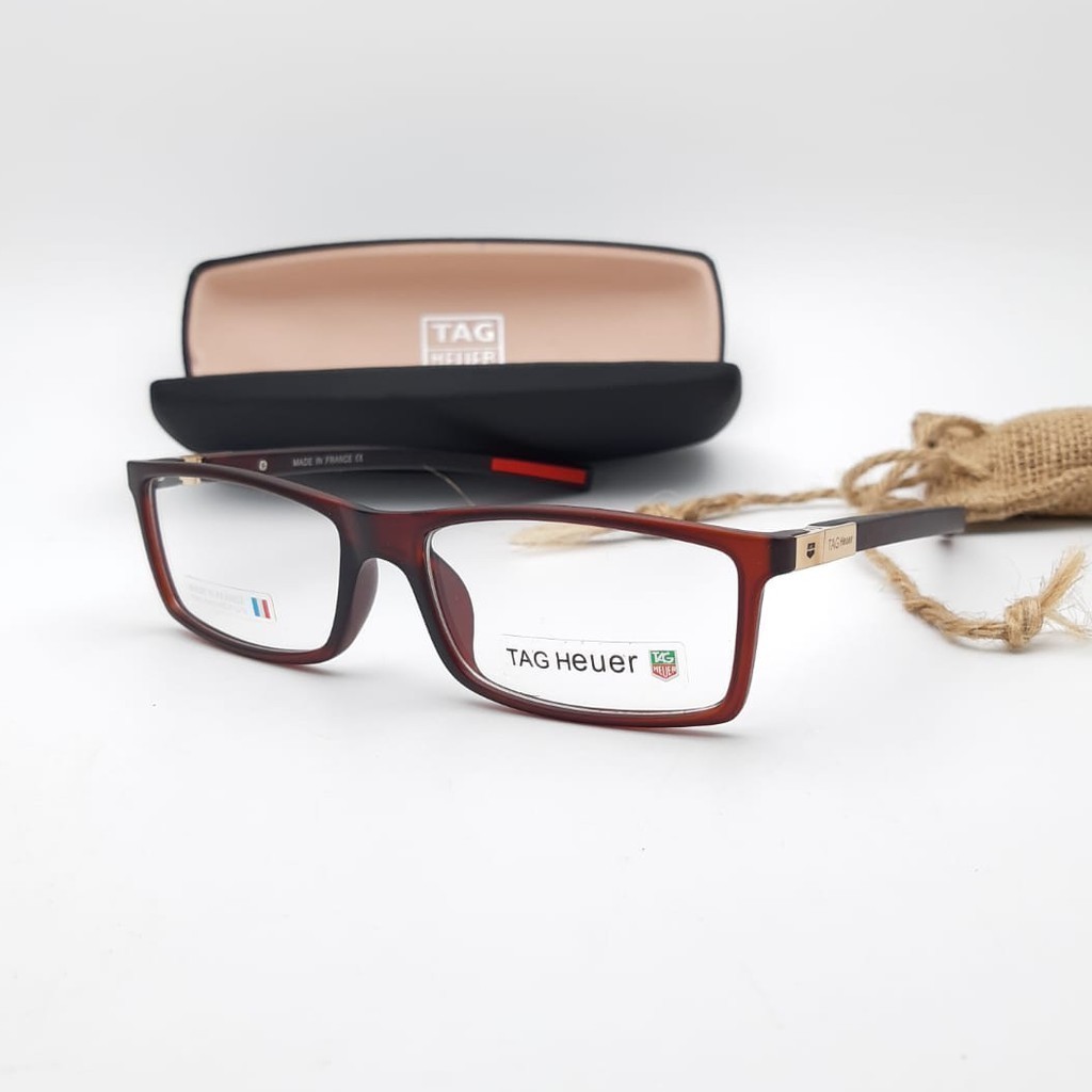 FRAME KACAMATA FASHION TAG HEUER A0512 FRAME DARI TITANIUM POLYCARBONATE LENSA ANTIRADIASI BLURAY PH