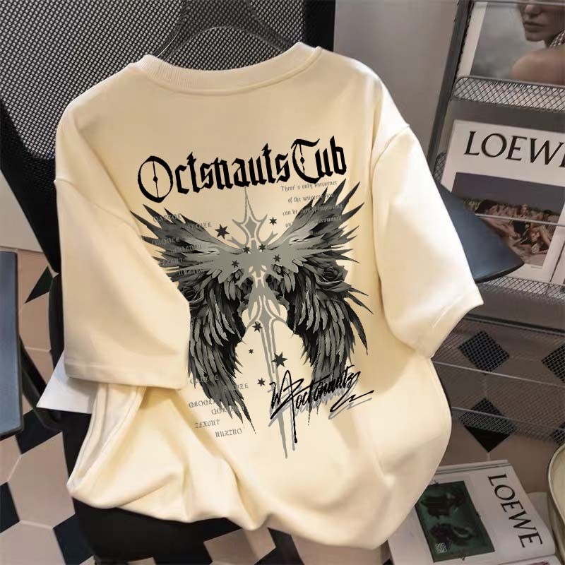 Kaos Pria Vintage Sayap Malaikat Warna Basic Karma