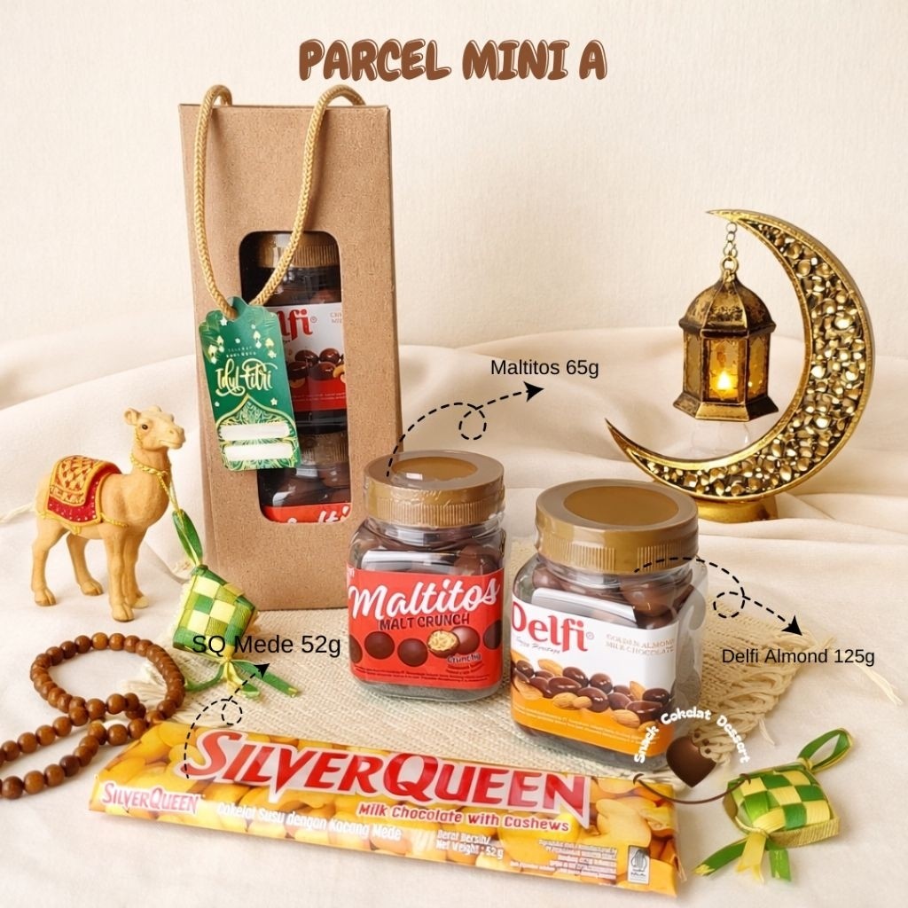 Hampers Valentine Hampers Idul fitri Coklat Delfi box minimalis - Parcel Delfi - Parcel Delfi Murah 