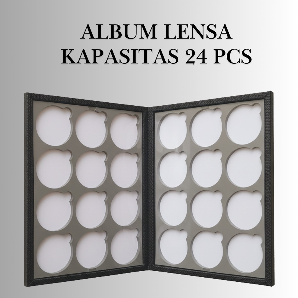 Display Album Lensa Optik Kapasitas 24 Lubang - Organizer Lensa Kacamata Hitam