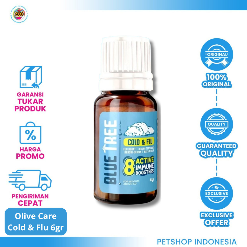 OLIVE CARE Cold & Flu 6gr – Obat Kucing untuk Membantu Mengatasi Flu & Pilek