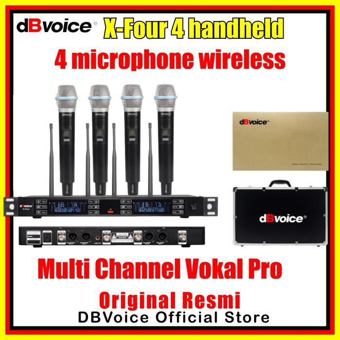 Mic wireless dbvoice 4 channel XFour Original resmi Pro Vokal multi channel