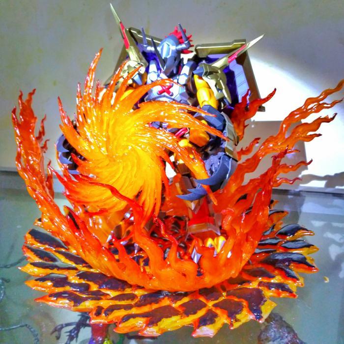 Diorama Figure Energy flame wargreymon Aksesoris Efek