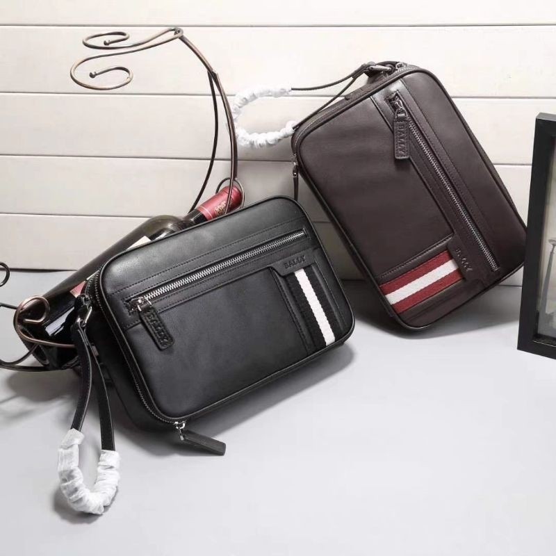 POUCH BALLY Handbag Pria Clutch Bally Authentic Fullset