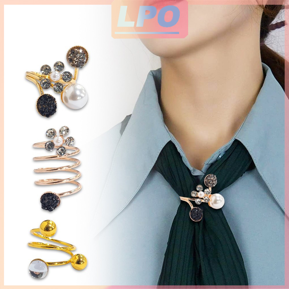 Lpink Official Cincin Jilbab Premium C33 - Bros Kolong Bentuk Geometri Bahan Alloy untuk Wanita Musl