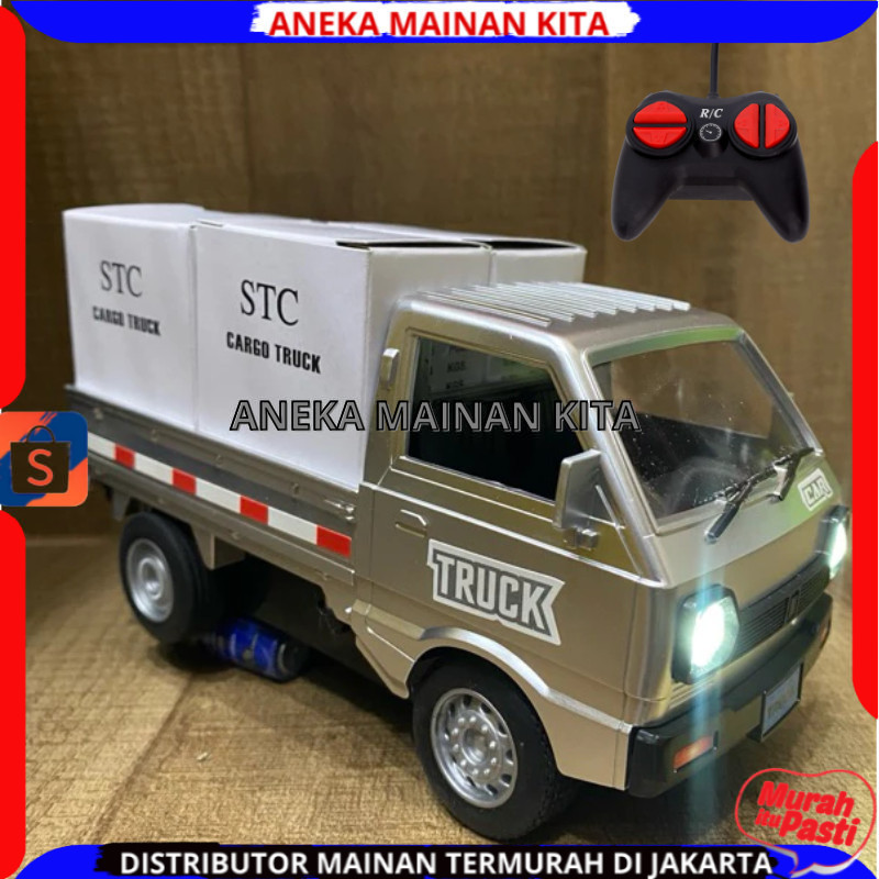Mainan Mobil Remote Pick Up L300 - Mainan RC Mini Truck dengan Lampu Depan Control Cargo Truck Rc Mi