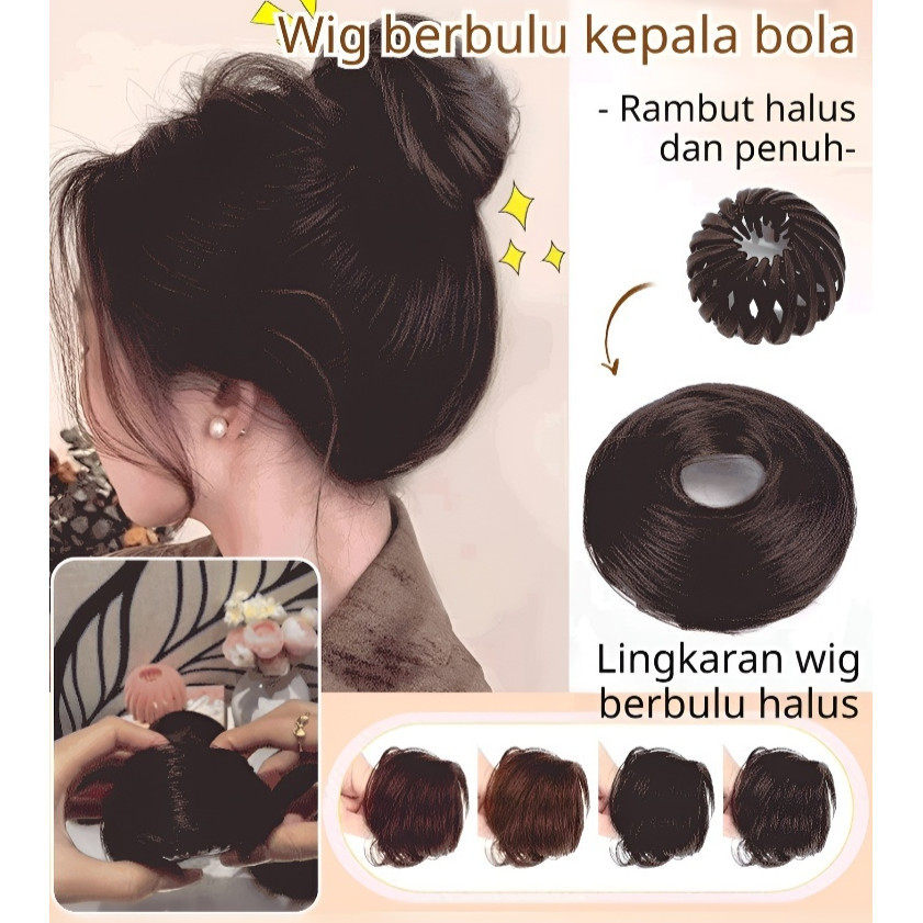 [Rambut Asli]Wig sanggul rambut / Jepit sanggul rambut / Sanggul rambut cepat dibuat / Gaya sanggul 