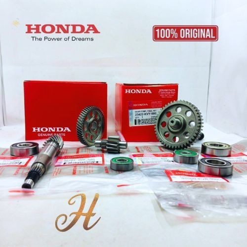 ORIGINAL AHM PAKET GIGI RASIO+BEARING HONDA KVY GARANSI BEAT KARBU SPACY KARBU SCOOPY KARBU ORIGINAL