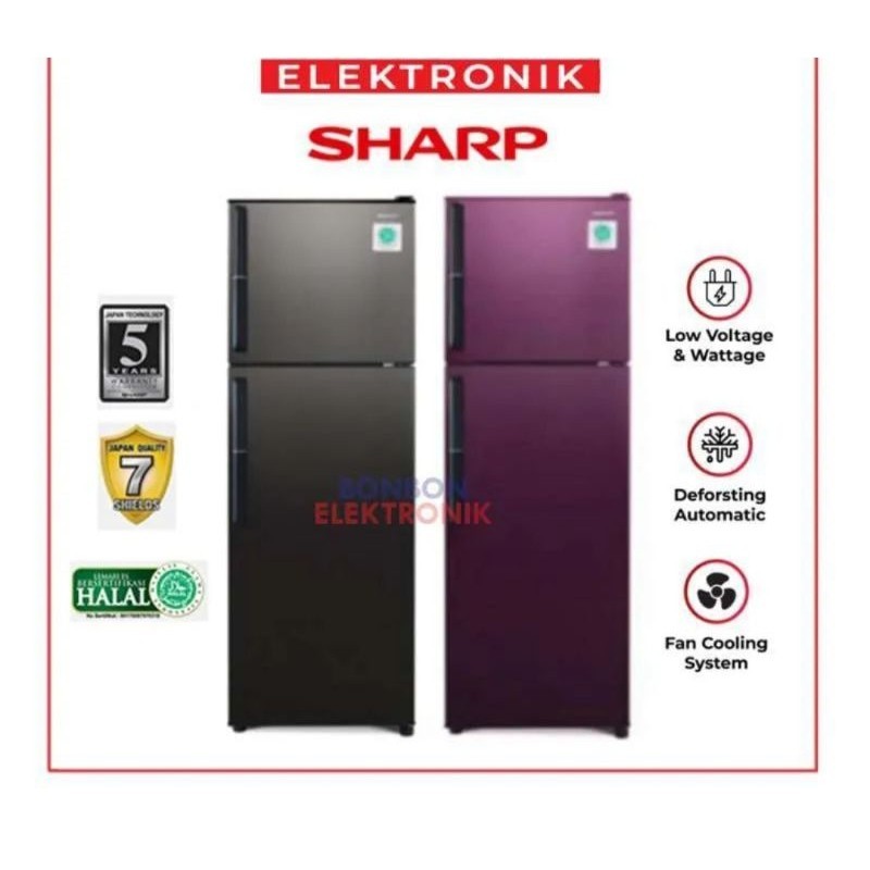 KULKAS 2 PINTU SHARP SJ 246 GC SD SR / SJ 246GC SD/SR GARANSI RESMI