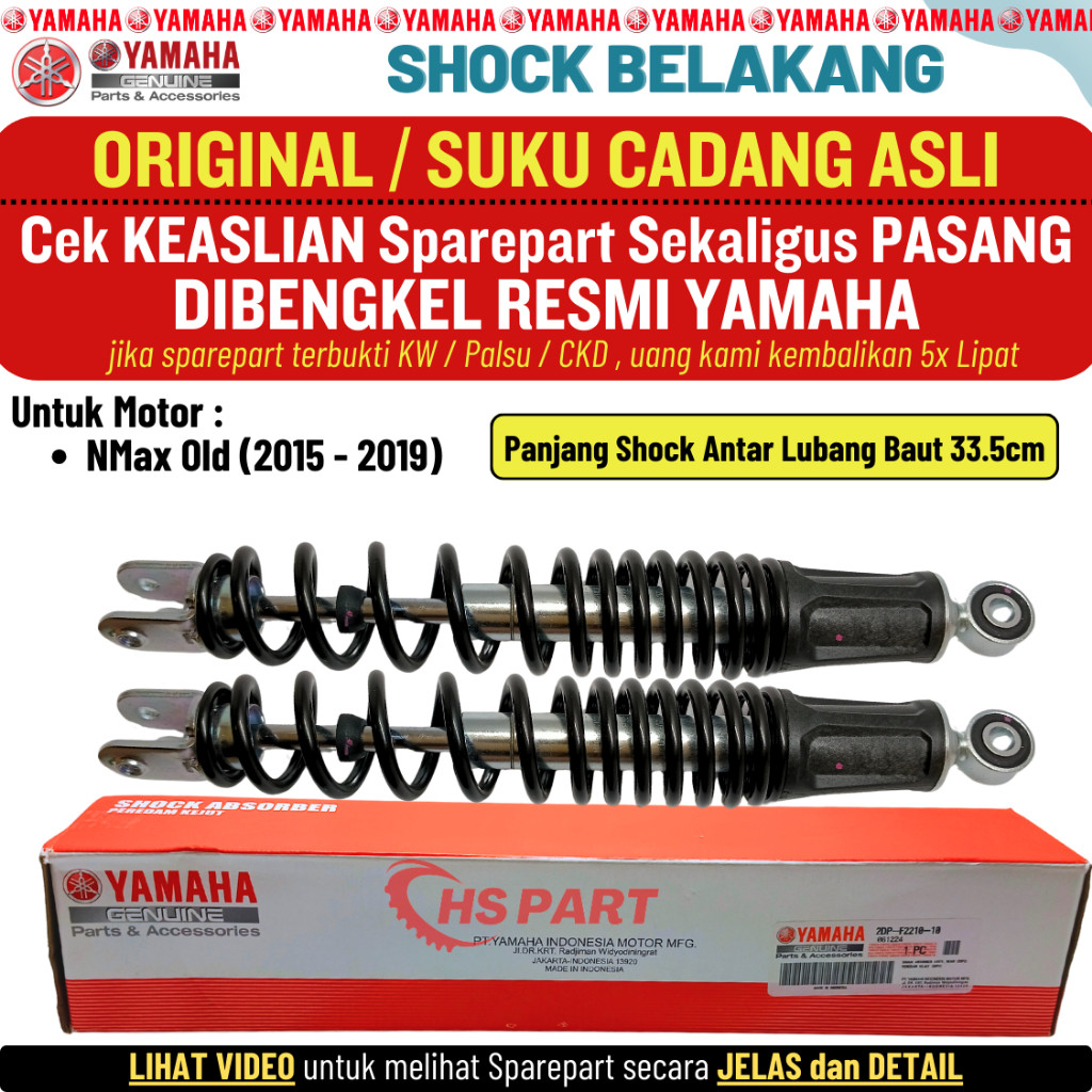 Shock Shockbreaker Belakang Nmax Old Lama 2015 2016 2017 2018 2019 Original Yamaha 100%