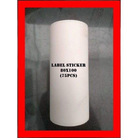 Kertas Label Sticker Barcode Thermal 80 x 100mm 1 line (75pcs) Kertas Label Thermal 80x100