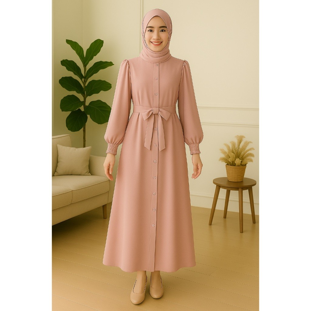 FICIEKUNZEX Gamis kondangan simple elegan elana