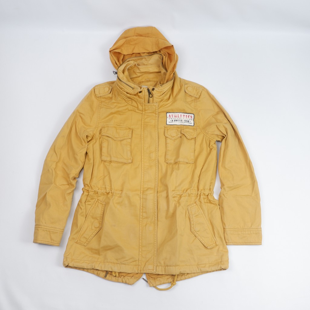 DESIGN UNITED Hooded Long Parka Jacket Casual Outerwear – Preloved