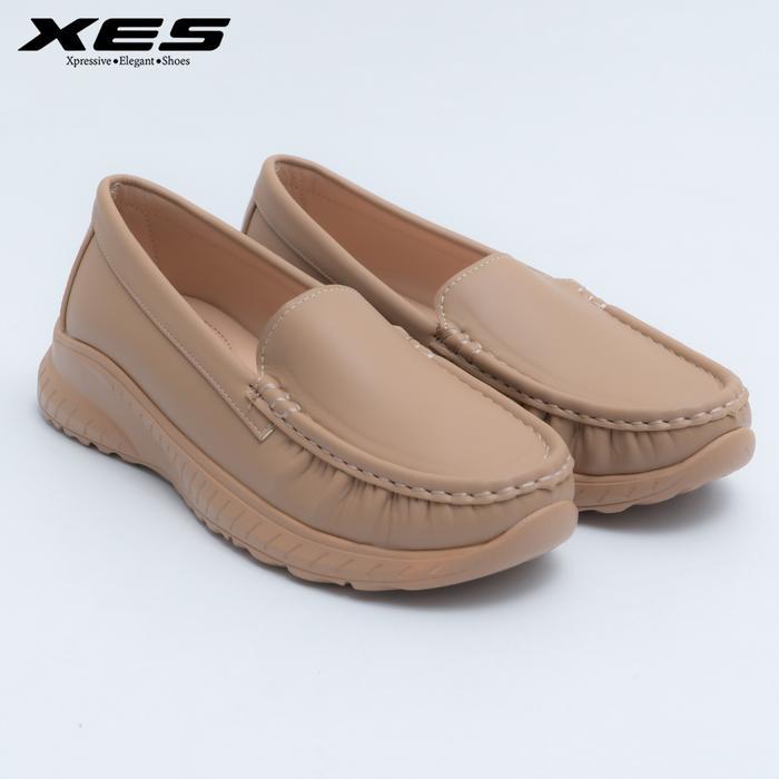 XES AURORA-394 / Sepat Wedges Wanita black pink Shoes Heels Hak Pendek (1-3 cm) - BLACK, 36