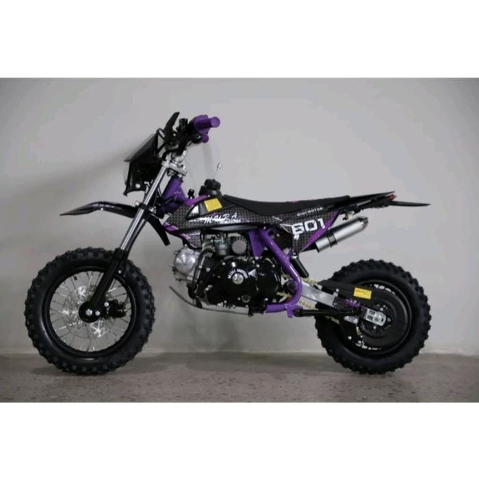 Mini Motor New Mura / Motor Medium Trail 50cc 4 Tak Full Matic R12/10 / Motoe Anak - Hijau - Ungu