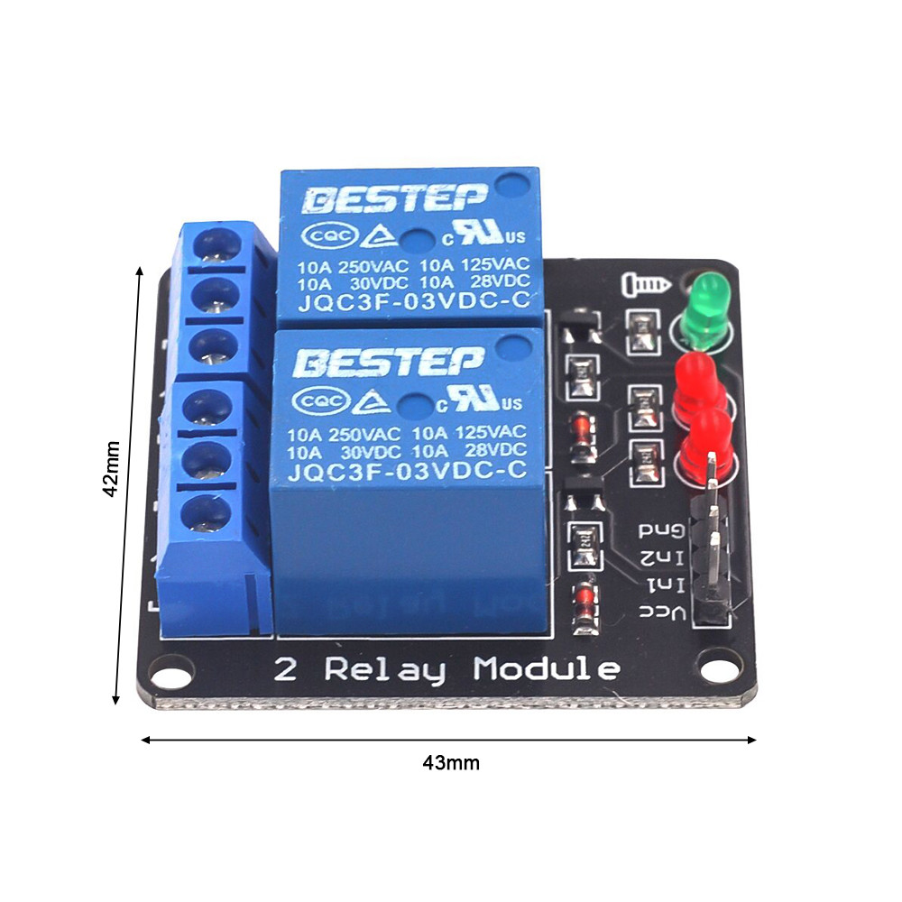 3V 1/2/4 channel relay module low level triggered luminous relay output relay module adopts 8550 tra