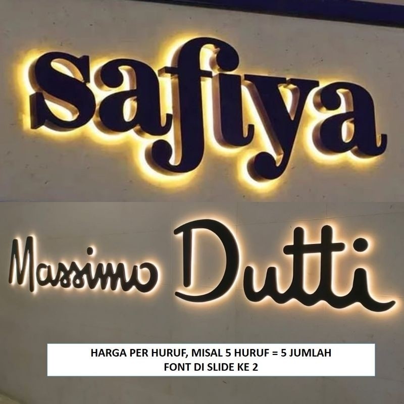 AM Huruf Kayu Custom Timbul  Aesthetic/ Logo Timbul Huruf Kayu Custom/ Logo Timbul / Custom Nama Kay