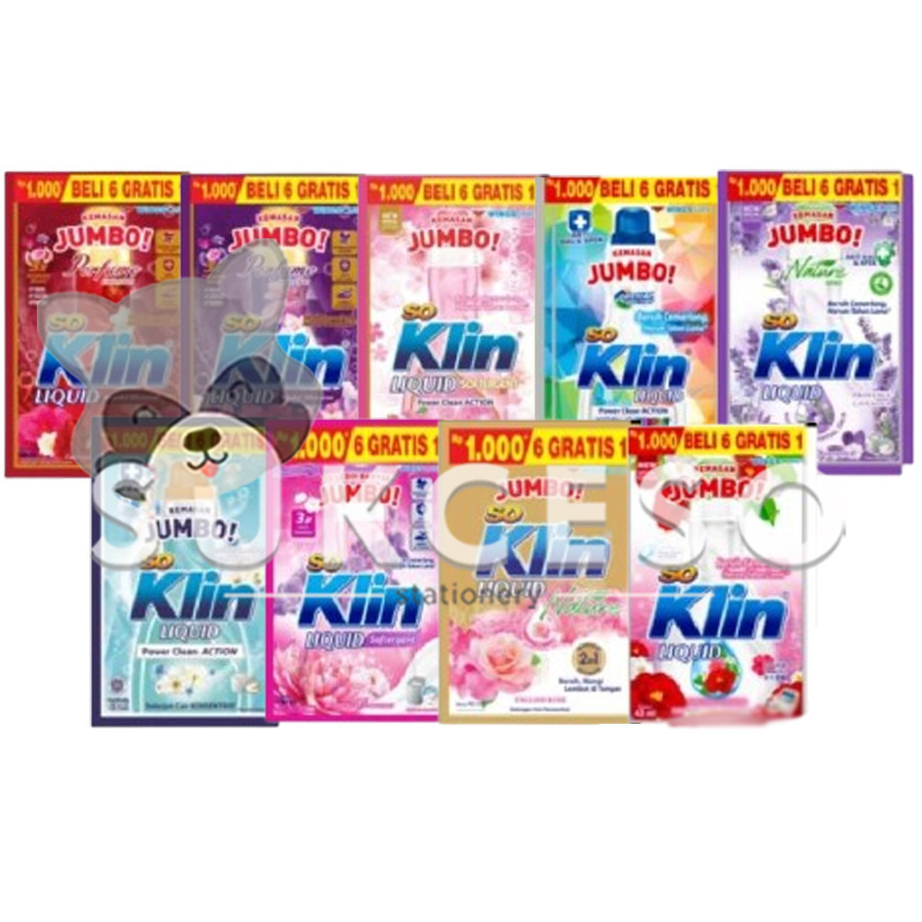 SOKLIN Liquid Detergent Sachet - Deterjen Cair Renceng Murah