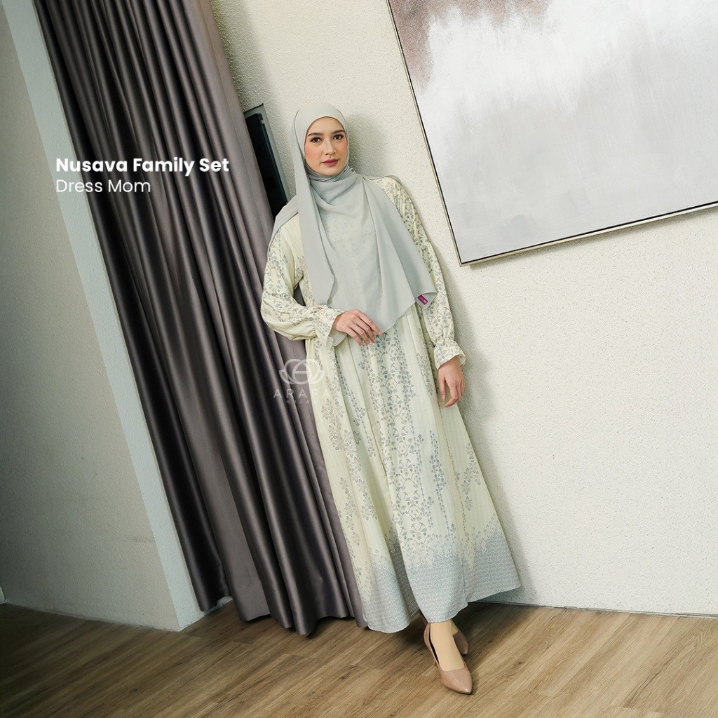 Nusava Dress Mom Eid Series | Gamis Lebaran Couple Keluarga Terbaru 2026