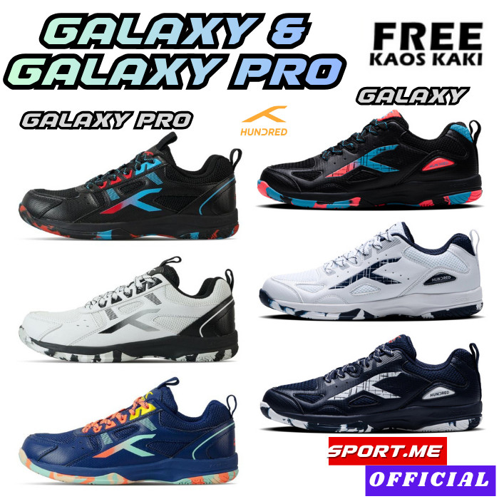 HUNDRED GALAXY Badminton Shoes - Sepatu Badminton Original Hundred