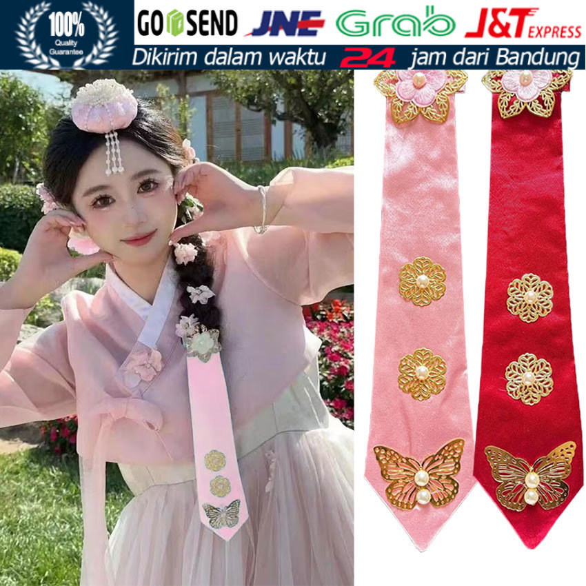 Jepit Pita Korea Daenggi Panjang Hanbok Cosplay / Aksesoris Rambut Tradisional Korea Wanita Warna Wa