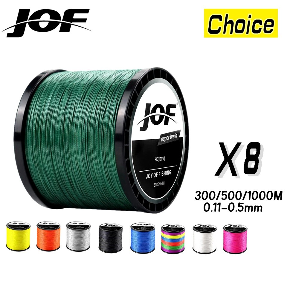 JOF Fishing Line 8 Braided Multifilament Wire Japanese PE 300M 500M1000M Thread Sea Carp 8X Cord Spi