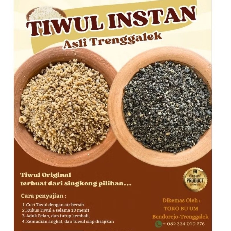 Tiwul Instan Jadul Khas Trenggalek – Cocok Diet & Pengganti Nasi