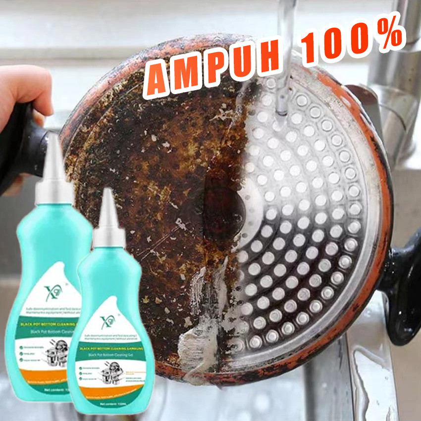 Pembersih Kerak Panci Wajan Gosong Penghilang Kerak Membandel Noda Berkarat Power Hitam Black Cairan