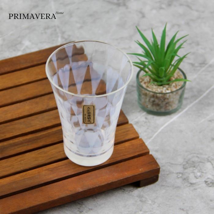 Hirota Glass Taisho Roman Diamond Soda Cup Made in Japan