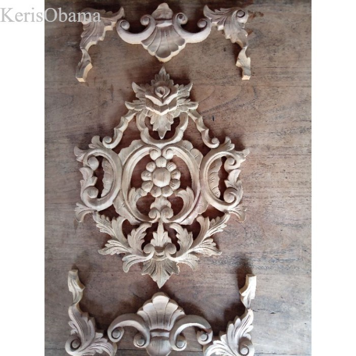 Tempel Ukir | Tempel Ukir Kayu Jati | Hiasan Dinding Ukir | Tempel - set non lis murah SW2