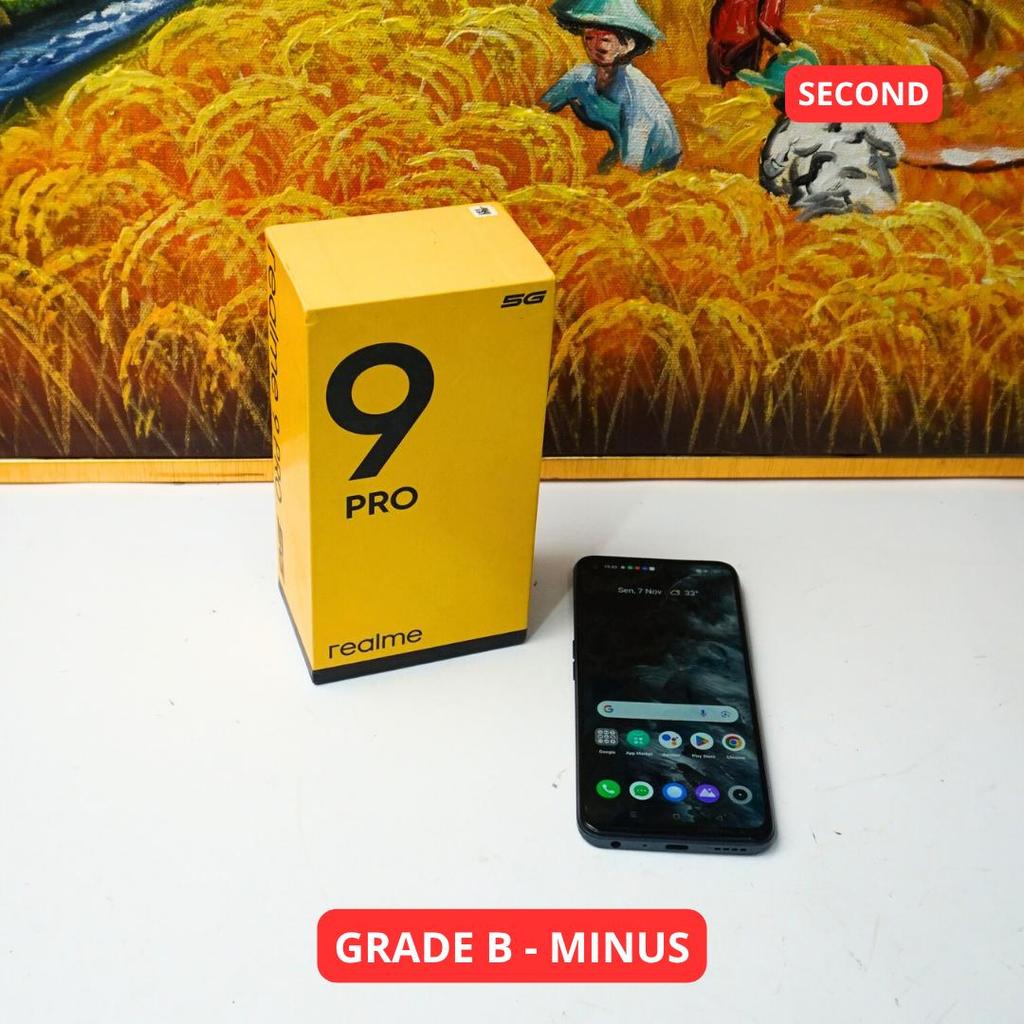 REALME 9 PRO 6/128 GB (5G) GRADE B - MINUS HP SECOND ORIGINAL SINAR MUTIARA CELL