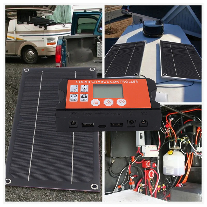 Solar Panel Monocrystalline Semi Flexible 10W Controller - SN30