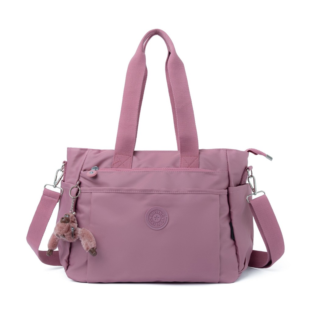 Tas Tote Wanita Nylon Premium Tas Kerja Resleting Banyak Bisa Selempang