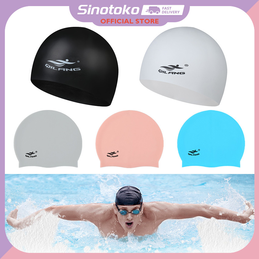 Topi Renang Silikon Tahan Air Anti Klorin – Lindungi Rambut dari Kerusakan Klorin, Cocok Kolam Renan