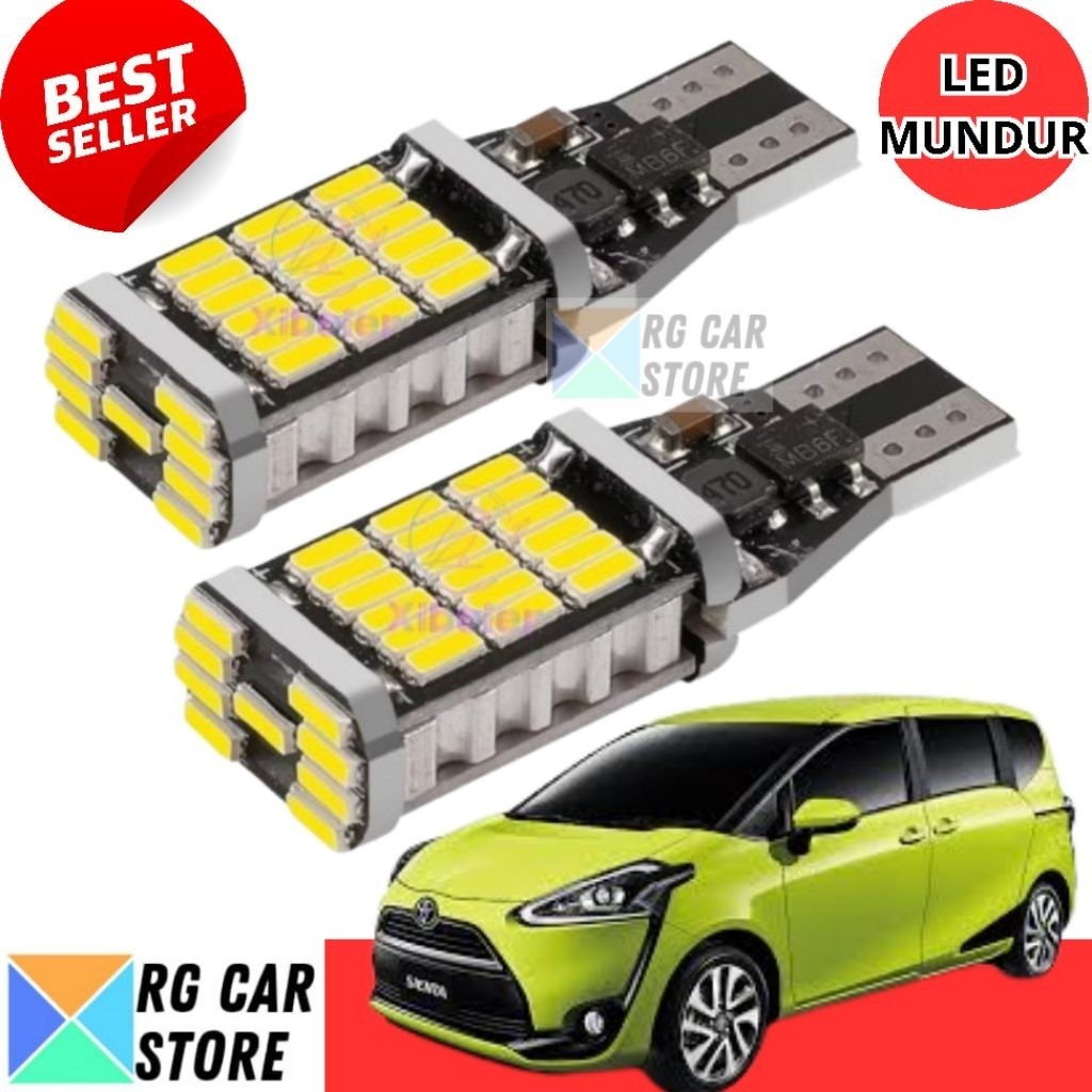 Lampu Parkir Mundur Sienta LED Dajjal Super White 21W Garansi 1 Tahun PnP Toyota Sienta