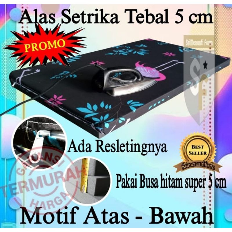 Alas setrika busa inoac.Tebal 5 cm.Busa hitam.Alas setrika.alas gosok