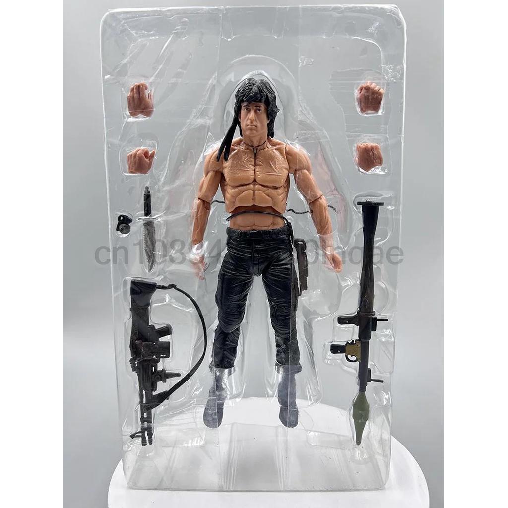NECA Figure First Blood John J Rambo Stallone Action Figure Rambo 2015 Ver. Special Forces Soldier A