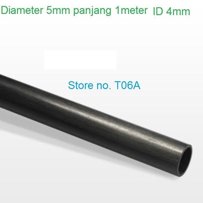 1M Pipa Karbon tube pultrude OD 5mm ID3mm 5x3 5x3mm  fiber Aeromodeling Pesawat OHLG Gabus airplane