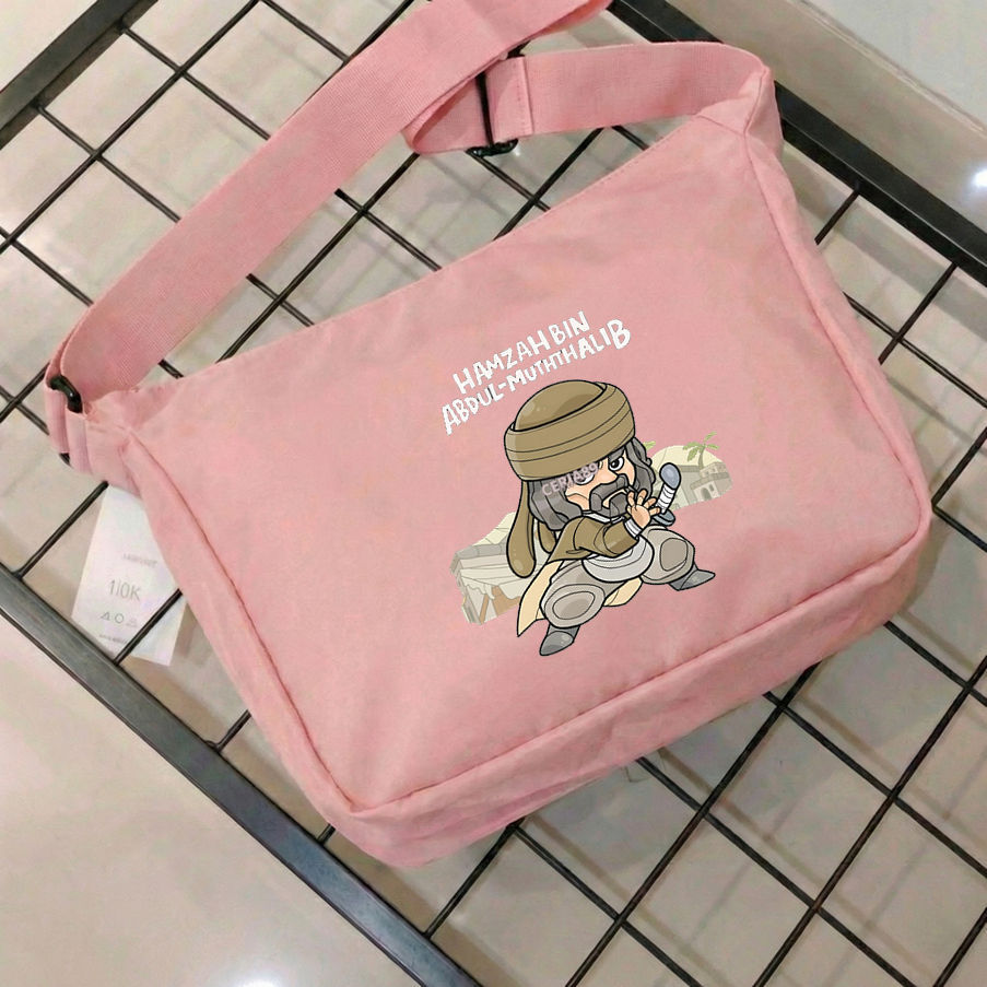 Tas Selempang Anak Hamzah Abdul Muthalib dengan Custom Nama, Teman Setia Belajar dan Bermain