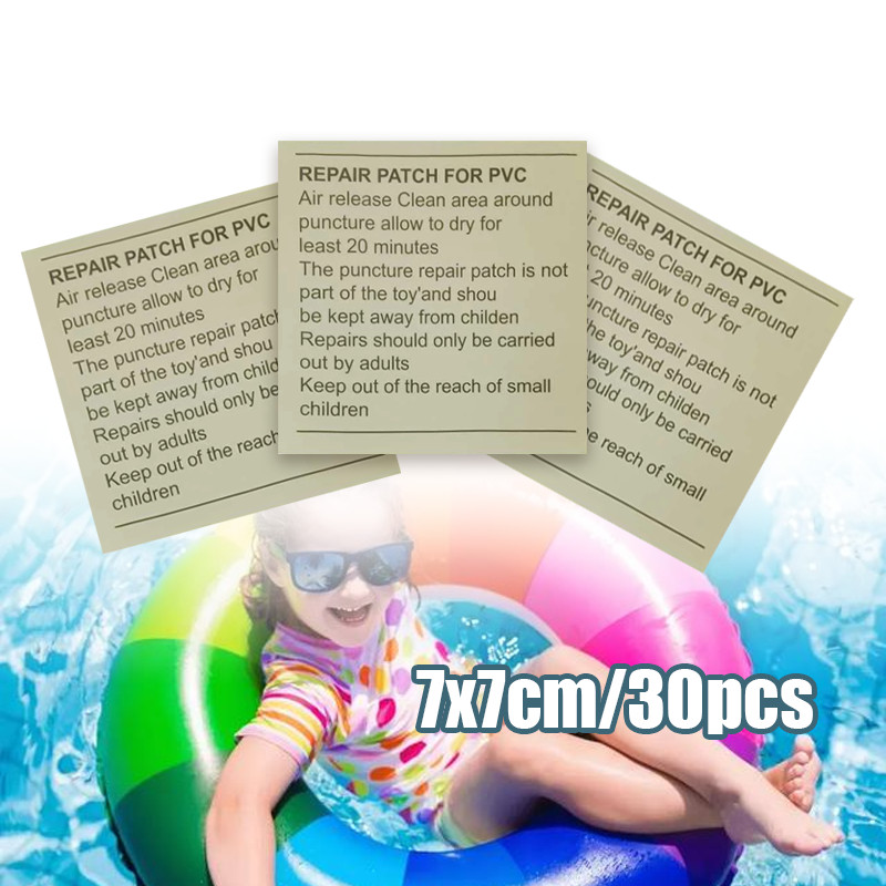 30Pcs/set Repair Patch, Lem Repair Patch,Untuk Kasur Angin PVC Tahan Air Lem Kasur Angin PVC Tahan A