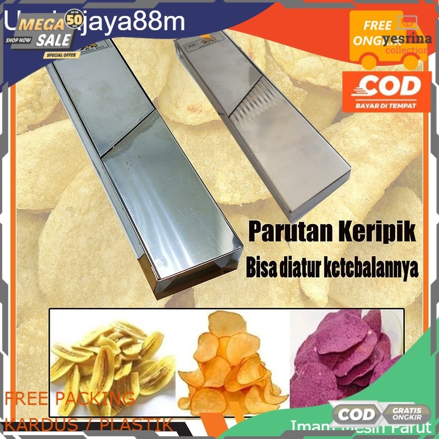 [RO] Parutan Keripik Kentang Singkong Stainless / Alat Pemotong Pasah Serbaguna Kripik Pisang Lurus 