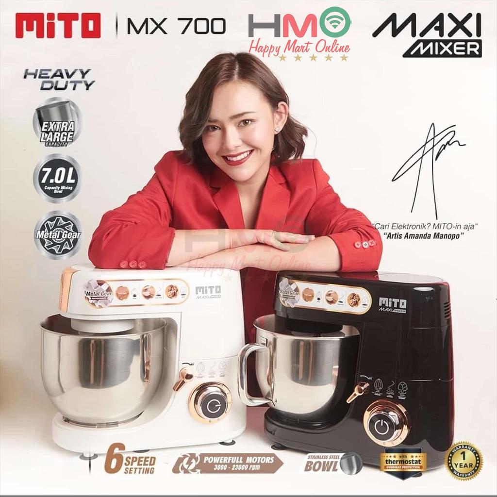 MITO Stand Mixer MX 700 Kapasitas 7 Liter Bowl Stainless Pengaduk Adonan Kue 7L Maxi Mixer