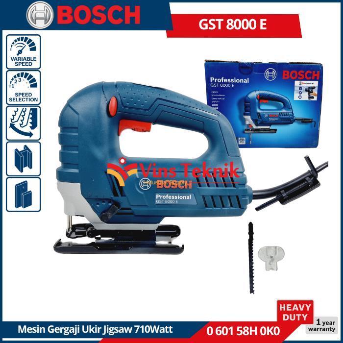 BOSCH GST8000E Mesin Gergaji Ukir GST 8000 E Jigsaw Jig Saw 710Watt