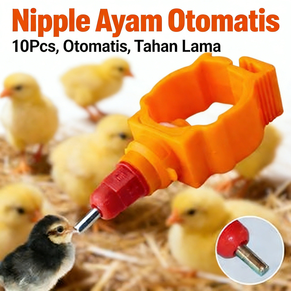Nipel Otomatis Ayam 10Pcs Petelur Minum Drinker Nepel Alat Niple Ayam