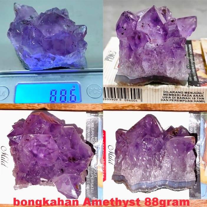 Batu Amethyst atau kecubung 100% original NATURAL